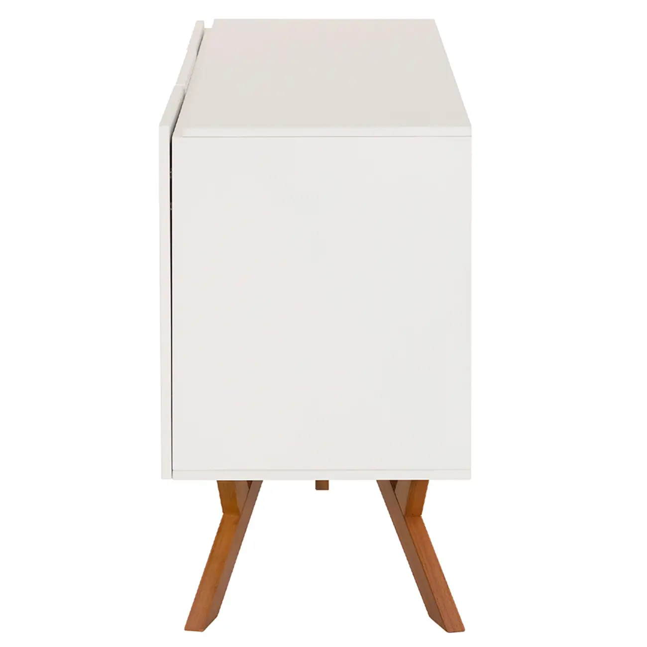 BUFFET 3 PORTAS 1,35 M X 45 CM MARTINO - BRANCO/NOZES - Foto 3