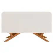 BUFFET 3 PORTAS 1,35 M X 45 CM MARTINO - BRANCO/NOZES - Foto 4