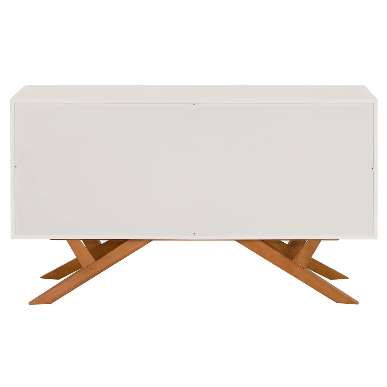 BUFFET 3 PORTAS 1,35 M X 45 CM MARTINO - BRANCO/NOZES - Foto 4