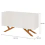 BUFFET 3 PORTAS 1,35 M X 45 CM MARTINO - BRANCO/NOZES - Foto 5