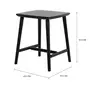 MESA LATERAL 45 CM X 45 CM SKAND - PRETO - Foto 4