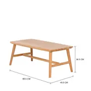 MESA DE CENTRO 90 CM X 45 CM SKAND - CAJUEIRO JAPONÊS - Foto 3