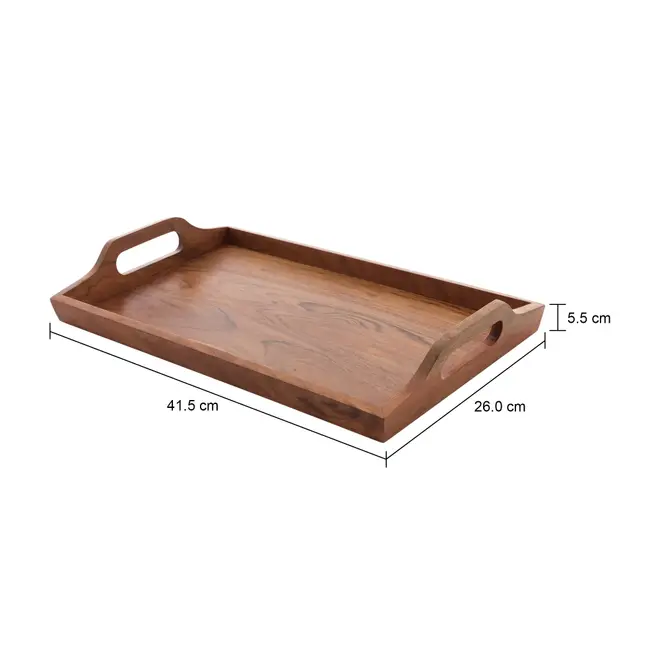 BANDEJA 41 CM X 26 CM ACÁCIA - ACÁCIA - Foto 5