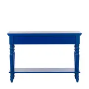 APARADOR COM 2 GAVETAS 1,10 M X 35 CM FOLKSY - AZUL/MULTICOR - Foto 4