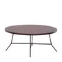 MESA DE CENTRO REDONDA 80 CM JAHARI - PRETO/NOZES RÚSTICO - Foto 2