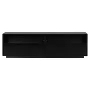 AMPLE RACK 2 GAVETAS 1,80 M X 40 CM - PRETO/PRETO BRILHANTE - Foto 1