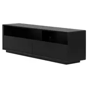 AMPLE RACK 2 GAVETAS 1,80 M X 40 CM - PRETO/PRETO BRILHANTE - Foto 2