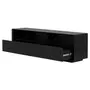 AMPLE RACK 2 GAVETAS 1,80 M X 40 CM - PRETO/PRETO BRILHANTE - Foto 3