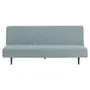 SOFÁ-CAMA 3 LUGARES MODERN-HEX - AZUL CLARO/NOZES - Foto 1