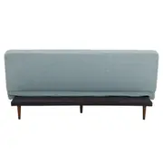 SOFÁ-CAMA 3 LUGARES MODERN-HEX - AZUL CLARO/NOZES - Foto 3