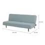 SOFÁ-CAMA 3 LUGARES MODERN-HEX - AZUL CLARO/NOZES - Foto 5