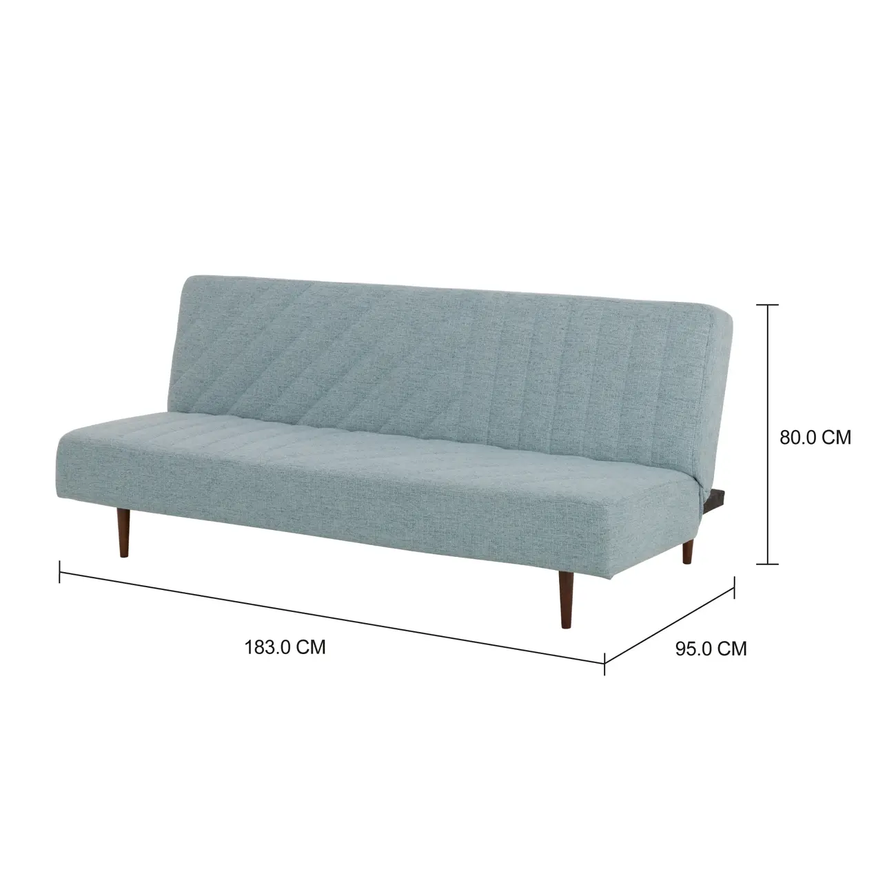 SOFÁ-CAMA 3 LUGARES MODERN-HEX - AZUL CLARO/NOZES - Foto 5