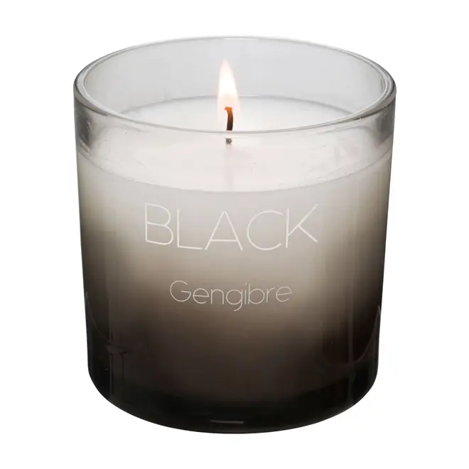 VELA PERFUMADA POTE GENGIBRE BLACK - PRETO/PRATA - Foto 2