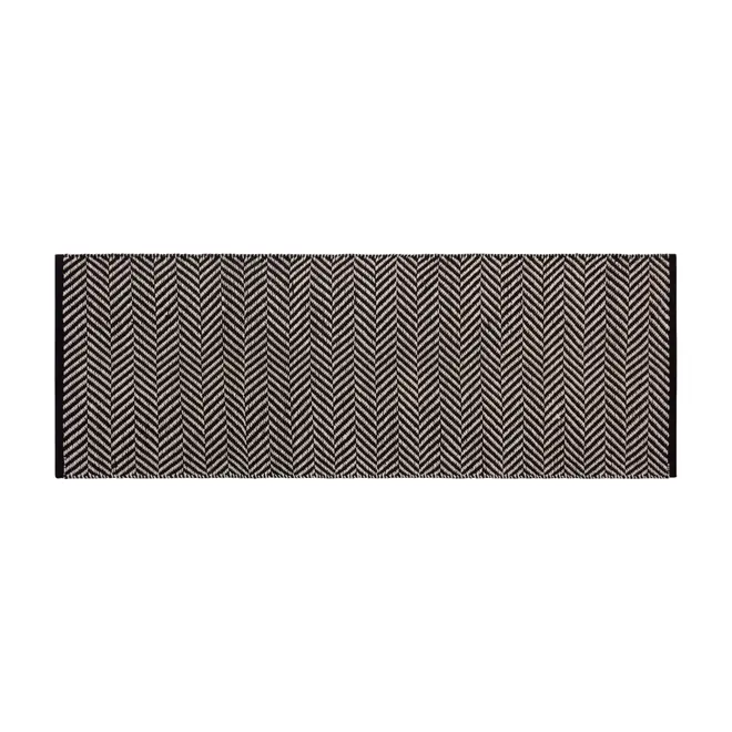 PASSADEIRA 50 CM X 1,40 M CASTRI - PRETO/BRANCO - Foto 1