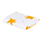LENÇOL COM ELÁSTICO PARA BERÇO INFANTIL STAR 1,30 M X 70 CM X 18 CM VIA LÚDICA - BRANCO/SORBET DE MANGA - Foto 2