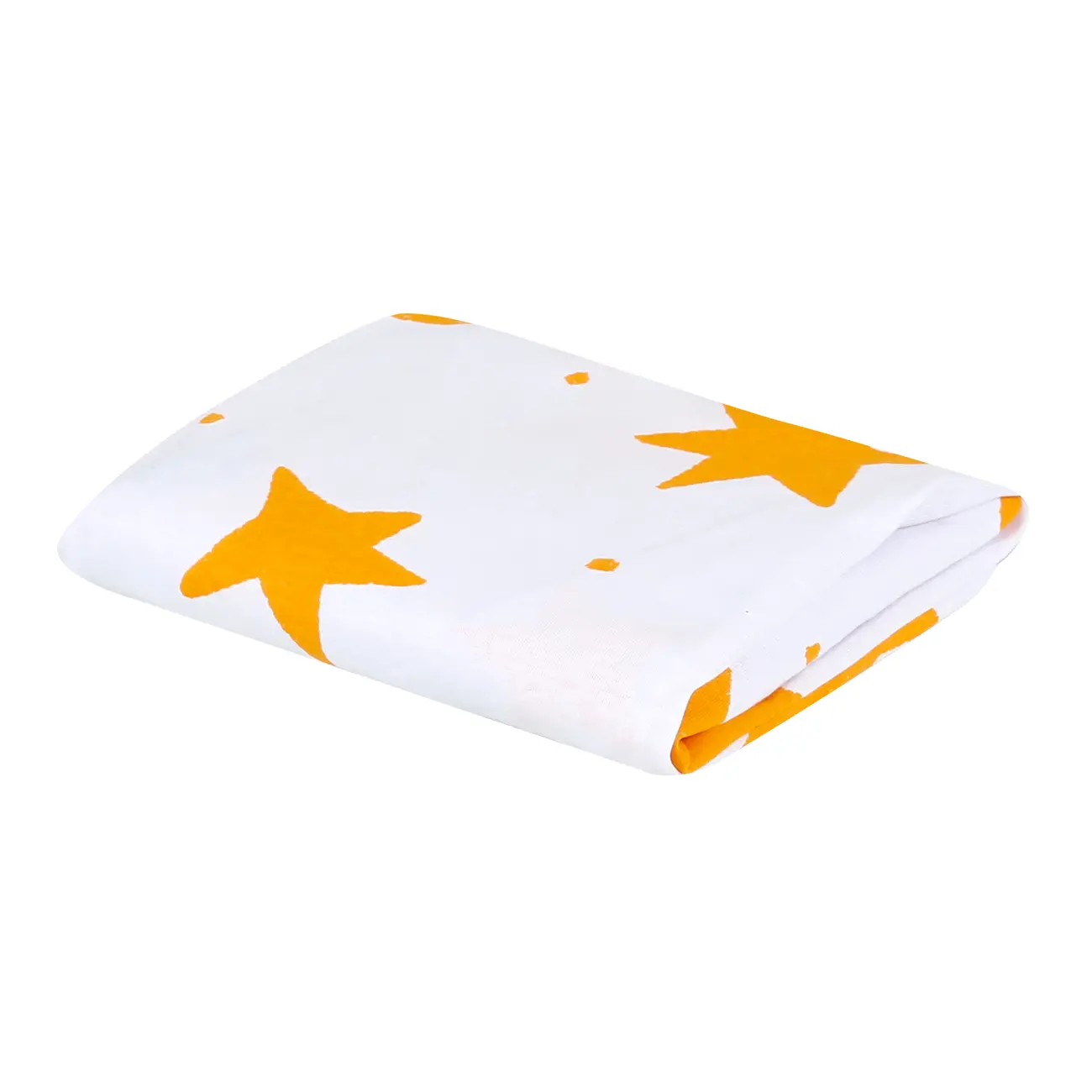 LENÇOL COM ELÁSTICO PARA BERÇO INFANTIL STAR 1,30 M X 70 CM X 18 CM VIA LÚDICA - BRANCO/SORBET DE MANGA - Foto 2