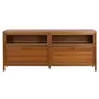 BUFFET 4 PORTAS 1,72 M X 40 CM MASCAVO - NOZES/INCOLOR - Foto 1