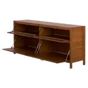 BUFFET 4 PORTAS 1,72 M X 40 CM MASCAVO - NOZES/INCOLOR - Foto 2