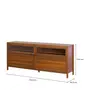 BUFFET 4 PORTAS 1,72 M X 40 CM MASCAVO - NOZES/INCOLOR - Foto 4