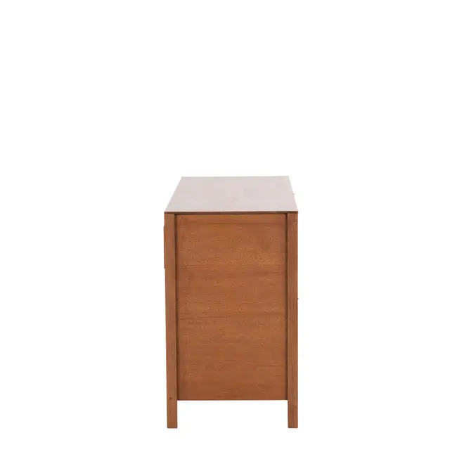 CÔMODA 3 GAVETAS 1,25 M X 45 CM MASCAVO - NOZES/INCOLOR - Foto 4