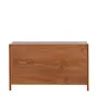 CÔMODA 3 GAVETAS 1,25 M X 45 CM MASCAVO - NOZES/INCOLOR - Foto 5
