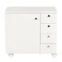 BIANC GABINETE INFERIOR 1 PORTA/4 GAVETAS C/ RODÍZIOS - BRANCO - Foto 1