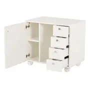 BIANC GABINETE INFERIOR 1 PORTA/4 GAVETAS C/ RODÍZIOS - BRANCO - Foto 3