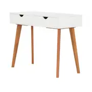PENTEADEIRA/ESCRIVANINHA COM ESPELHO 1 GAVETA 1 M X 45 CM LIN - BRANCO/NOZES - Foto 3