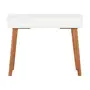 PENTEADEIRA/ESCRIVANINHA COM ESPELHO 1 GAVETA 1 M X 45 CM LIN - BRANCO/NOZES - Foto 6