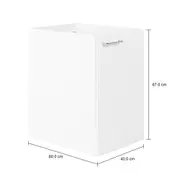 ARMÁRIO DE COZINHA INFERIOR 40 CM 1 PORTA PRÁTICA - BRANCO - Foto 6