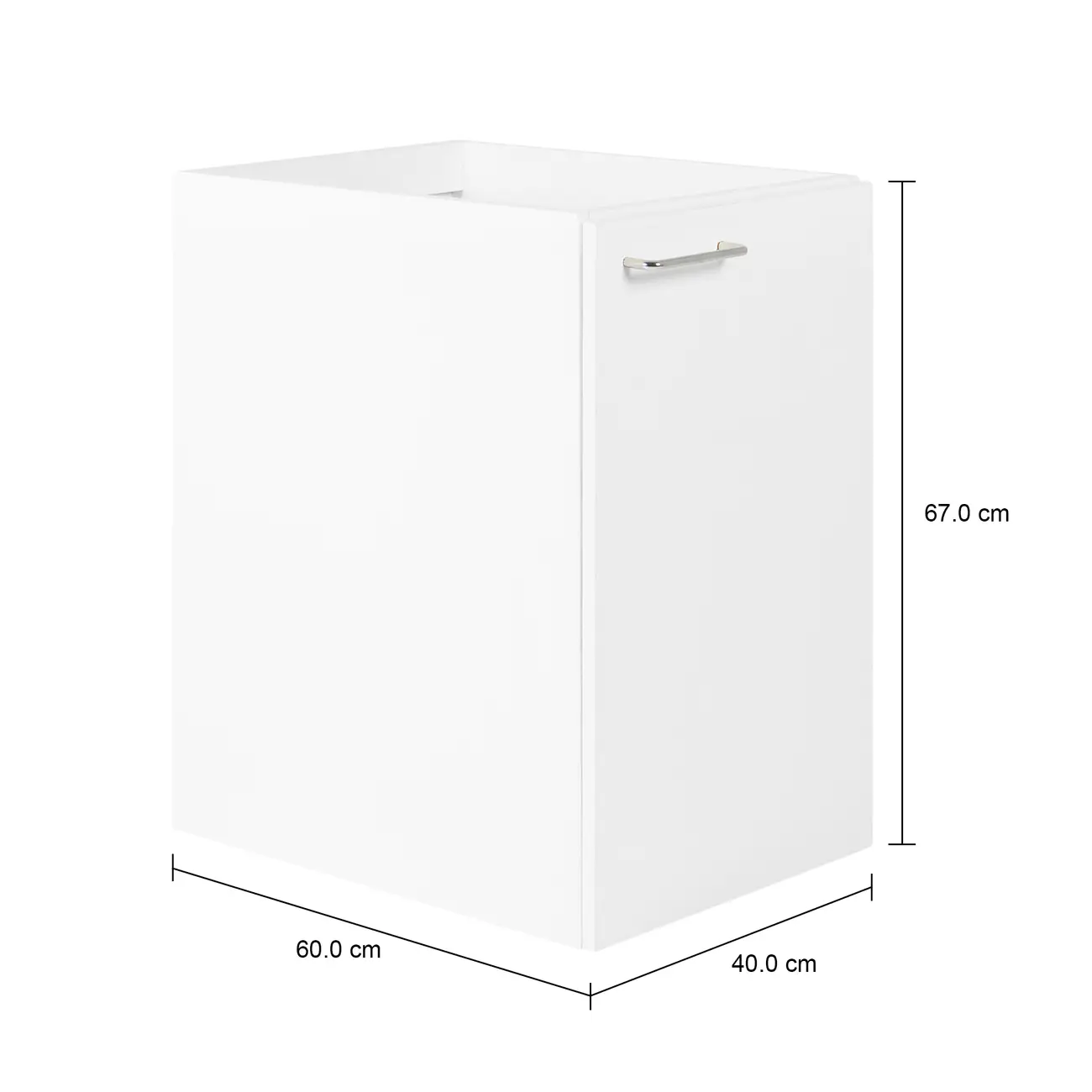 ARMÁRIO DE COZINHA INFERIOR 40 CM 1 PORTA PRÁTICA - BRANCO - Foto 6