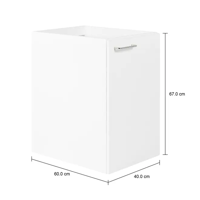 ARMÁRIO DE COZINHA INFERIOR 40 CM 1 PORTA PRÁTICA - BRANCO - Foto 6