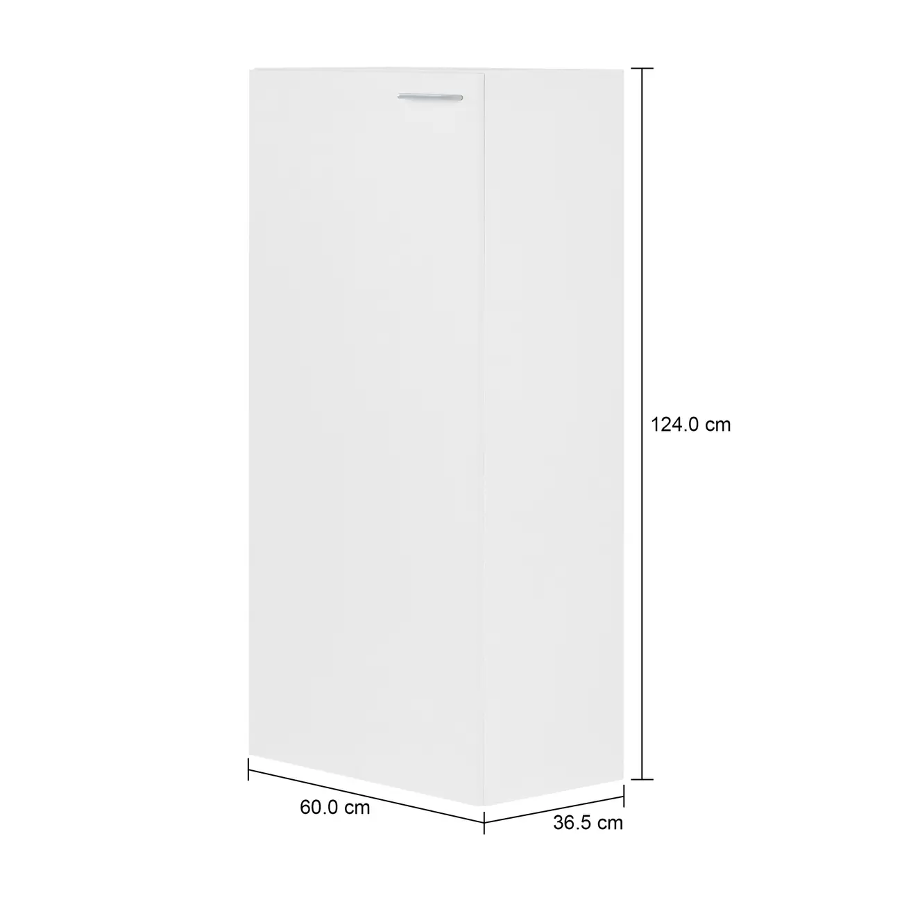 PANELEIRO 1 PORTA 60 CM X 1,25 M PRÁTICA - BRANCO - Foto 5