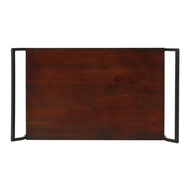 BANDEJA 53 CM X 30 CM JAHARI I - NOZES RÚSTICO/PRETO - Foto 5