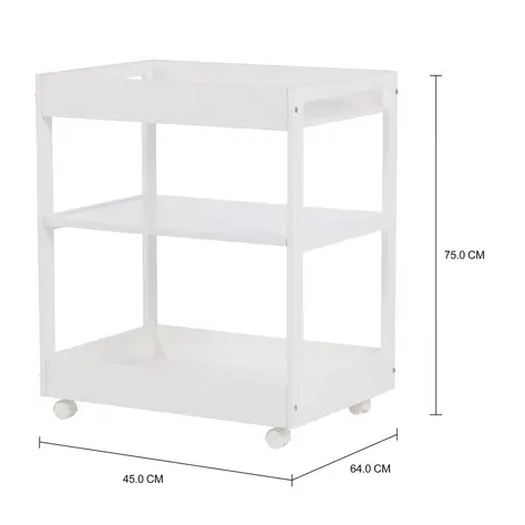 Imagem com medidas do produto CARRINHO COM PRATELEIRA 63 CM X 45 CM PALETE
