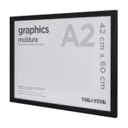 KIT MOLDURA A2 42 CM X 60 CM GRAPHICS - PRETO - Foto 2