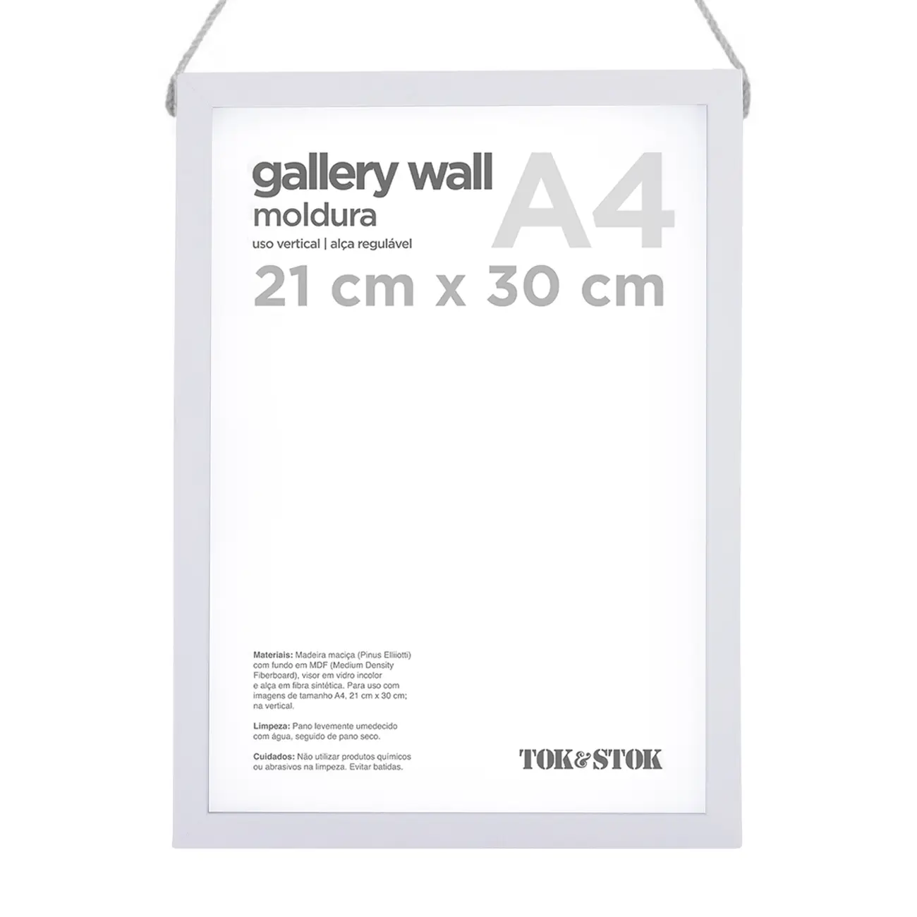 MOLDURA A4 21 CM X 30 CM GALLERY WALL - BRANCO - Foto 1