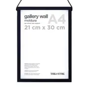 MOLDURA A4 21 CM X 30 CM GALLERY WALL - PRETO - Foto 1