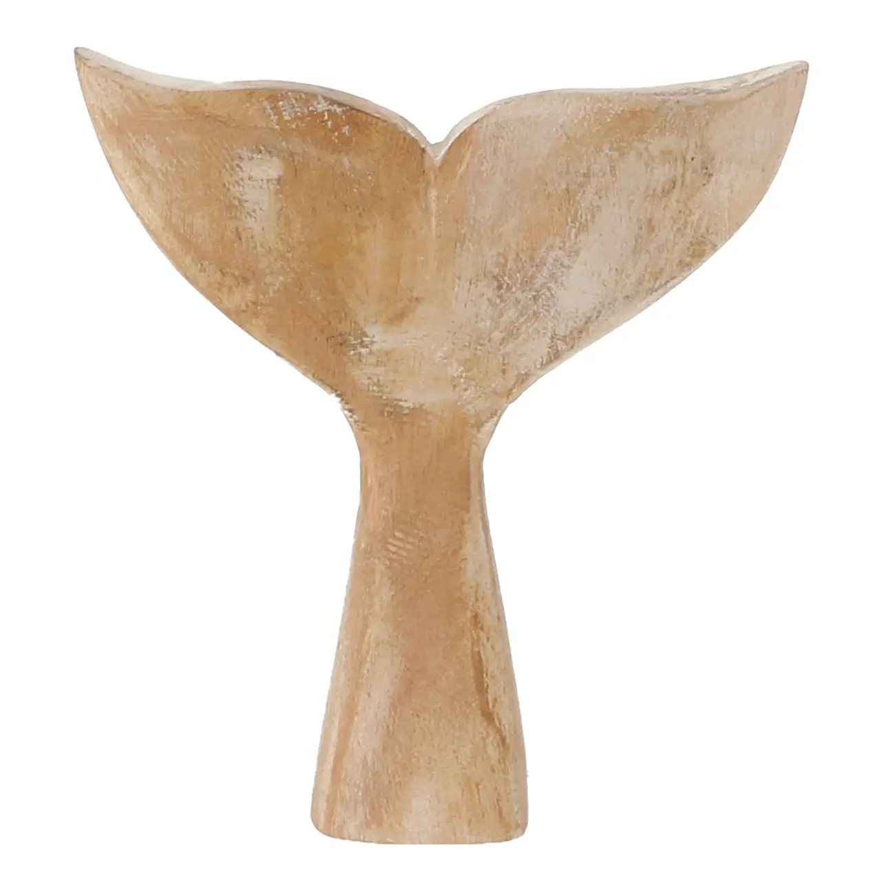 ADORNO 13 CM MARAÚ TAIPU CAUDA - BRANCO/PAULOWNIA - Foto 1