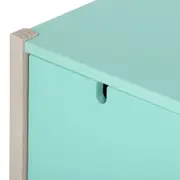 CÔMODA 4 GAVETAS/1 PORTA 1,07 M X 42 CM PIN PLAY - NATURAL WASHED/MENTA - Foto 13