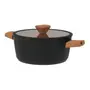 JOGO DE PANELAS INDUÇÃO COM 4 PEÇAS NORMA - PRETO/TERRACOTA - Foto 2