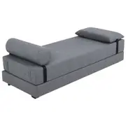 SOFÁ-CAMA 2 LUGARES STRAP - CINZA/PRETO - Foto 2