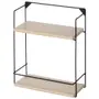 PRATELEIRA DUPLA 48 CM X 38 CM X 15 CM POSTO - PRETO/NATURAL WASHED - Foto 2