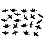 ADORNO DE PAREDE COM 21 FLOCK - PRETO - Foto 1