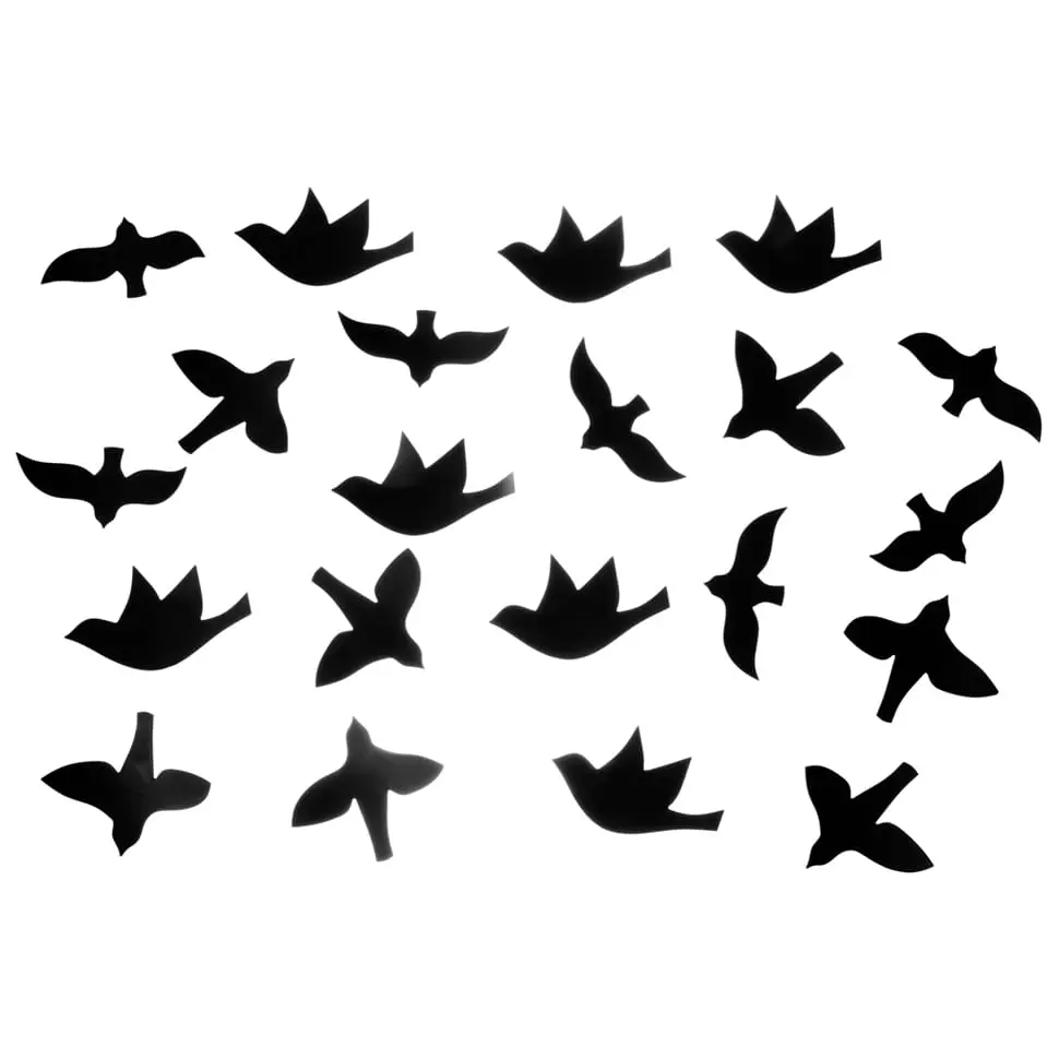 ADORNO DE PAREDE COM 21 FLOCK - PRETO - Foto 1