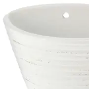 CACHEPÔ PAREDE 11 CM ONDULLE - BRANCO/ PATINA PROVENÇAL - Foto 6