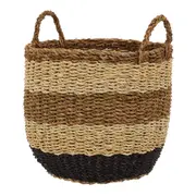 CESTO 40 CM X 40 CM X 35 CM THYPA - FIBRA CLARA/PRETO - Foto 2