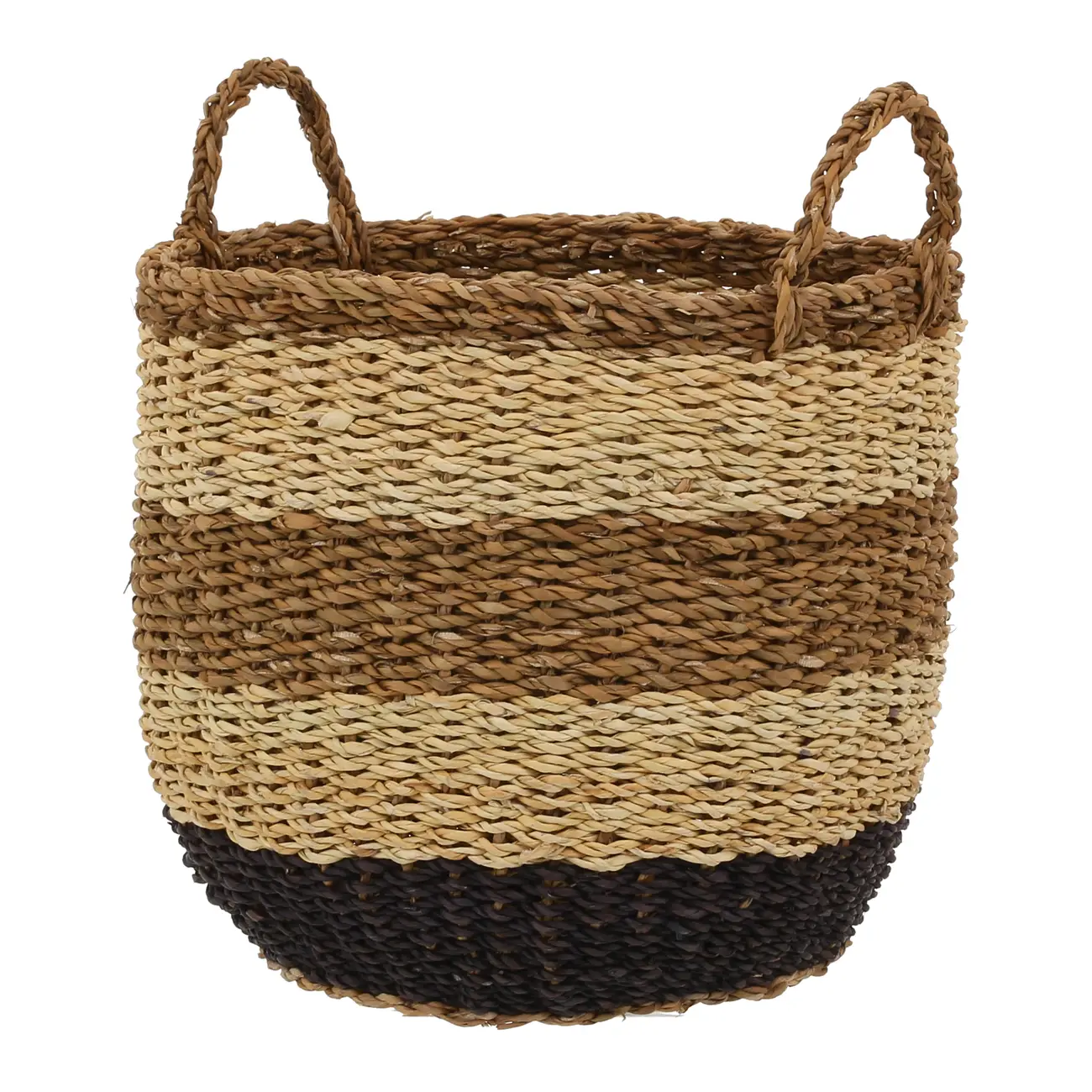 CESTO 40 CM X 40 CM X 35 CM THYPA - FIBRA CLARA/PRETO - Foto 2