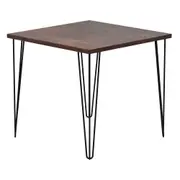 MESA DE JANTAR MESA 80 CM X 80 CM ZAHARA - PRETO/NOZES RÚSTICO - Foto 25