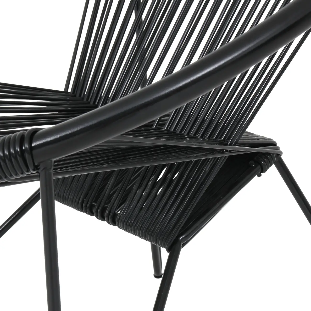 POLTRONA ESPAGUETE STRING - PRETO/PRETO - Foto 8